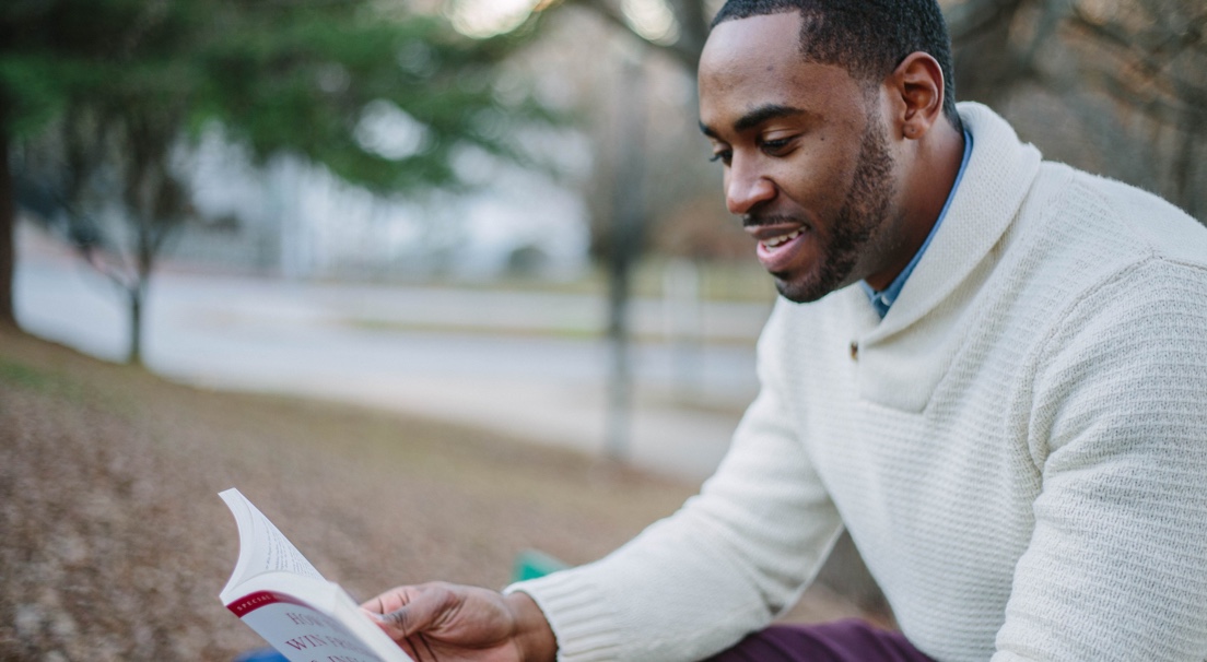 A student is reading